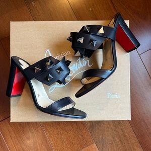 Christian Louboutin Tina In The Desert 85 Leather Sandals Size 36.5 (size 6)
